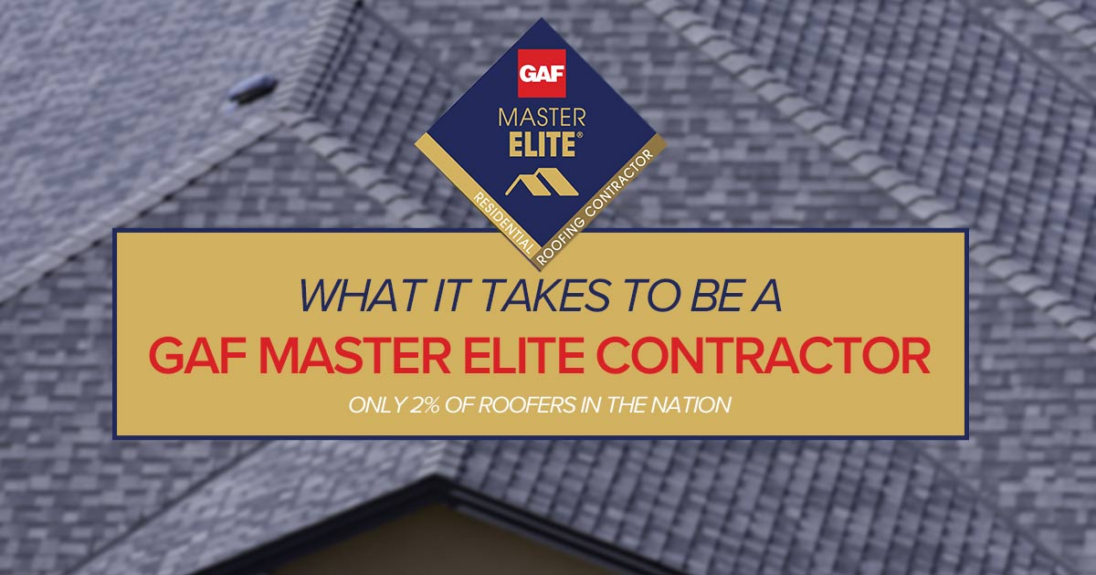 GAF master elite roofing contractor logo